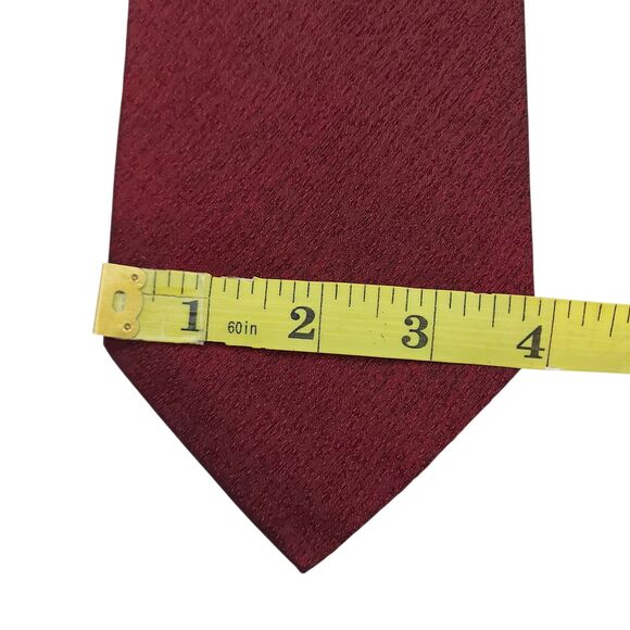 Balenciaga Paris Tie Mens Burgundy 100% Silk Narrow Luxury Designer Office Work - Picture 11 of 11